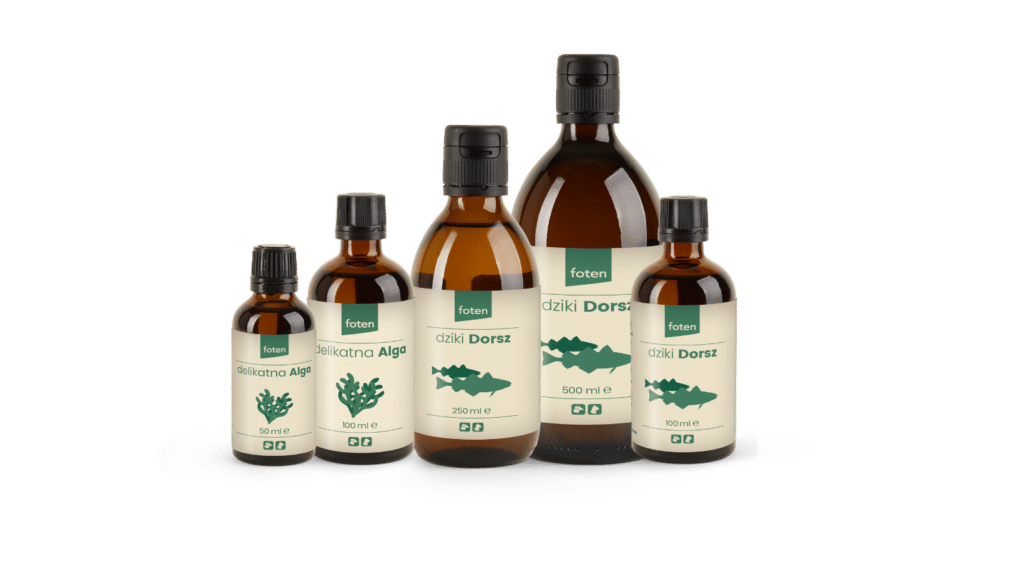 Oleje Omega-3 dla psa foten - naturalne źródło EPA i DHA